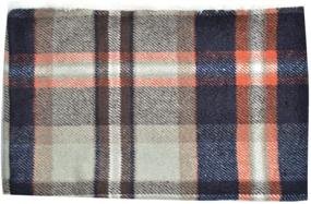 img 1 attached to Premium Checker Plaid Infinity Circle Women's Accessories for Scarves & Wraps