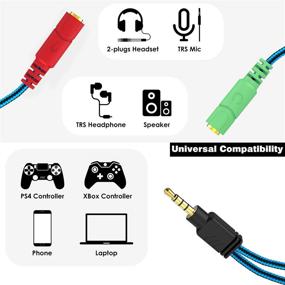 img 2 attached to MillSO Headphone Splitter Adapter Compatible Xbox One