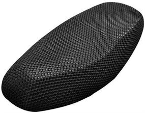 img 4 attached to 🏍️ XL Black Motorcycle Seat Cover - 3D Honeycomb Sunscreen Heat Insulation Mesh Fabric Spacer with Breathable & Anti-Slip Cushion for Scooter Moped