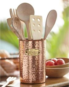 img 3 attached to Copper Kitchen Utensil Caddy by Mud Pie