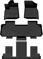 🌧️ viwik floor mats 2018-2022 traverse - all weather full set liners - 7 seat with 2nd row bucket seats - front and rear - automotive floor mats black logo