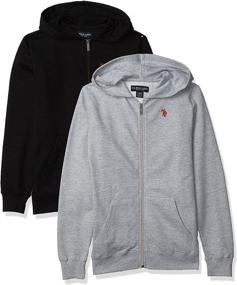 img 1 attached to 👕 Boys' Hooded Sweatshirt by U.S. Polo Assn.