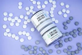 img 2 attached to Toothpaste Tablets with Mint Charcoal in Glass 🪥 JAR - 60g ~ 80 Tablets by Crush & Brush