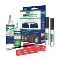 advanced stitch-free sewing solution kit! all-fabric glue for quick mending, alterations, hems & embellishments! includes: 4oz. fabric solution & 2oz. all fabric solution logo