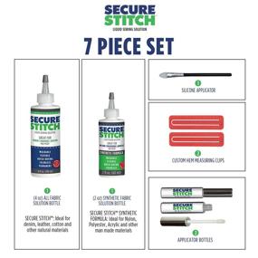 img 3 attached to Advanced Stitch-Free Sewing Solution Kit! All-Fabric Glue for Quick Mending, Alterations, Hems & Embellishments! Includes: 4oz. Fabric Solution & 2oz. All Fabric Solution