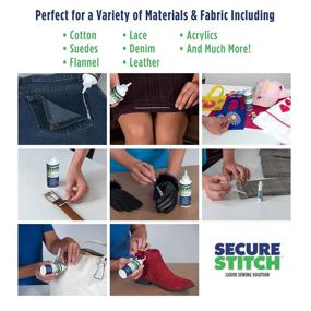 img 1 attached to Advanced Stitch-Free Sewing Solution Kit! All-Fabric Glue for Quick Mending, Alterations, Hems & Embellishments! Includes: 4oz. Fabric Solution & 2oz. All Fabric Solution