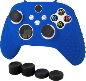 img 4 attached to 🎮 Chin FAI Silicone Skin Grip Cover for Xbox Series X Controller with 4 Thumb Grips - Anti-Slip Protective Case (Blue) | Improved SEO
