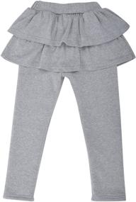 img 3 attached to 💃 Simplicity Footless Legging Ruffled Culottes: Trendy Girls' Clothing for a Chic Look