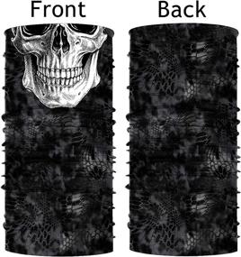 img 1 attached to Doerix Halloween Skull Face Mask Bandana: A Stylish Half Face Cover for Men and Women, Ideal for Motorcyclists, Raves, and Bikers