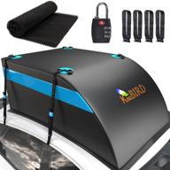 🌧️ king bird 20 cubic feet waterproof rooftop cargo carrier bag - non-slip mat, 4 door hooks, luggage lock - fits all vehicles with or without roof rack logo