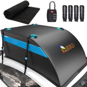 img 4 attached to 🌧️ KING BIRD 20 Cubic Feet Waterproof Rooftop Cargo Carrier Bag - Non-Slip Mat, 4 Door Hooks, Luggage Lock - Fits All Vehicles with or without Roof Rack