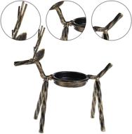 🦌 mortime 8 pack christmas reindeer tealight candle holders – bronze finished metal, perfect xmas deer set for table kitchen decorations логотип