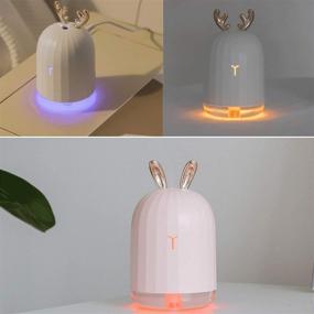 img 2 attached to USB Cool Mist Rabbit Humidifier: Mini Water Sprayer with Timer & Auto Shutdown for Office, Car, and Desktop