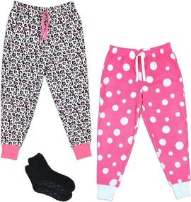 img 4 attached to Девочки "Бешеный Пес"👧 Флисовые брюки для активного отдыха - детская одежда