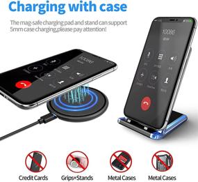 img 1 attached to Двухпортовая зарядная станция NorSway 10W Max с беспроводной подставкой - быстрая зарядка для iPhone 12/12 Pro/SE 2020/11 Pro, Samsung Galaxy S21/S20/Note 10/S11, AirPods Pro (без адаптера переменного тока)