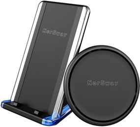 img 4 attached to Двухпортовая зарядная станция NorSway 10W Max с беспроводной подставкой - быстрая зарядка для iPhone 12/12 Pro/SE 2020/11 Pro, Samsung Galaxy S21/S20/Note 10/S11, AirPods Pro (без адаптера переменного тока)