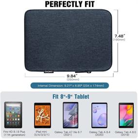 img 3 attached to 📱 TiMOVO Tablet Sleeve Case - 8-9 Inch for iPad Mini 6/5/4/3/2/1, Galaxy Tab A7 Lite 8.7/Tab A 8.0/Tab A 8.4, Fire HD 8 & 8 Plus 2020 - Space Gray