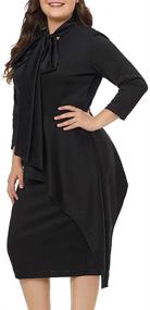 img 2 attached to 💃 Lalagen Women's Sleeve Peplum Bodycon Dress: Stylish and Flattering Women's Clothing