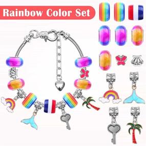 img 3 attached to 🌟 Fun and Stylish 85 Pcs Charm Bracelet Making Kit for Girls Ages 7~12 and Beginners – Acejoz DIY Jewelry Making Kit