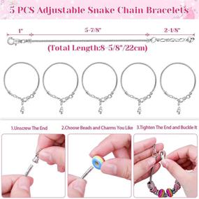 img 1 attached to 🌟 Fun and Stylish 85 Pcs Charm Bracelet Making Kit for Girls Ages 7~12 and Beginners – Acejoz DIY Jewelry Making Kit