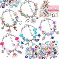 🌟 fun and stylish 85 pcs charm bracelet making kit for girls ages 7~12 and beginners – acejoz diy jewelry making kit logo
