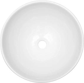 img 3 attached to 🚽 Dcolora 16 Inch White Round Vessel Sink: Porcelain Bathroom Vanity Basin