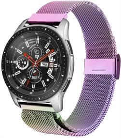 img 3 attached to 🔗 22mm Stainless Steel Magnetic Mesh Strap for Samsung Galaxy Watch 46mm, Gear S3 Classic/Frontier, Huawei Watch 2 Classic/GT/GT 2 - Quick Release Replacement Sports Bands