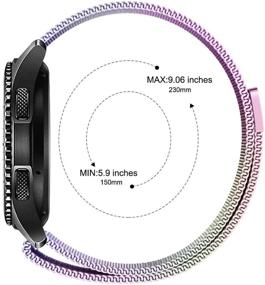 img 1 attached to 🔗 22mm Stainless Steel Magnetic Mesh Strap for Samsung Galaxy Watch 46mm, Gear S3 Classic/Frontier, Huawei Watch 2 Classic/GT/GT 2 - Quick Release Replacement Sports Bands