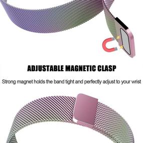 img 2 attached to 🔗 22mm Stainless Steel Magnetic Mesh Strap for Samsung Galaxy Watch 46mm, Gear S3 Classic/Frontier, Huawei Watch 2 Classic/GT/GT 2 - Quick Release Replacement Sports Bands