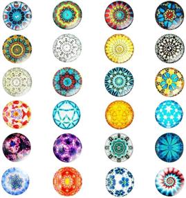 img 4 attached to ✨ Stunning Collection of 24 Glass Fridge Magnets: Ideal for Office, Cabinet, Whiteboard & Photos