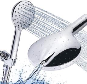 img 4 attached to Zodight High Pressure Shower Head with Handheld: 6 Spray Modes, Power Cleaning Nozzle, 78 Inch Stainless Steel Hose, Adjustable Wall Mount Holder - Ideal for Cleaning Tub, Tile, and Pets!