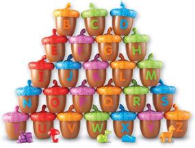 img 4 attached to 🌳 Learning Resources Alphabet Acorns Activity Set: Toddlers' Educational Toy for Visual & Tactile Learning, Develops Letter Recognition. Perfect for Homeschool! Includes 78 Pieces, Ages 3+.