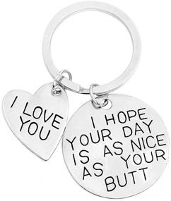 img 1 attached to Partner Keychain - Couples Keyring for Boyfriend, Girlfriend, Husband