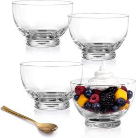 img 4 attached to Hand Blown Glass Dessert Bowls