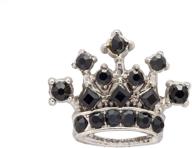 kingpiin crystal brooch accessories silver black logo