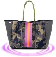 ibee neoprene tote bag: stylish handbag for women logo
