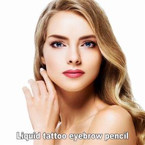 img 2 attached to 💁 Boobeen Eyebrow Tattoo Pen - Waterproof Microblading Eyebrow Pencil with Micro-Fork Tip Applicator - Effortlessly Create Natural-Looking Brows