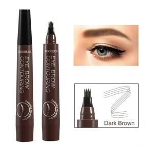 img 3 attached to 💁 Boobeen Eyebrow Tattoo Pen - Waterproof Microblading Eyebrow Pencil with Micro-Fork Tip Applicator - Effortlessly Create Natural-Looking Brows