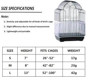 img 3 attached to 🐦 Enhance Bird Cage Hygiene with Bonaweite Mesh Bird Seed Catcher - Adjustable Drawstring, Soft Nylon Skirt Included!