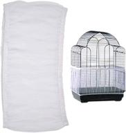 🐦 enhance bird cage hygiene with bonaweite mesh bird seed catcher - adjustable drawstring, soft nylon skirt included! логотип