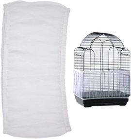 img 4 attached to 🐦 Enhance Bird Cage Hygiene with Bonaweite Mesh Bird Seed Catcher - Adjustable Drawstring, Soft Nylon Skirt Included!