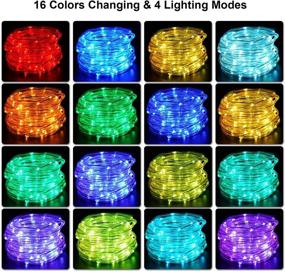 img 3 attached to 🌈 Waterproof LED Rope Lights Outdoor - 33ft USB Powered Rope Lights with Remote. Multi Color Changing Rope Tube Lights for Bedroom, Party, Christmas, Garden. Indoor/Outdoor Decorations - 100 LEDs