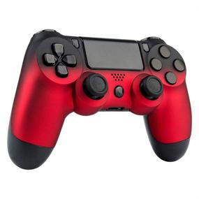 img 1 attached to 🎮 Enhance Your Gaming Setup with eXtremeRate Shadow Red Soft Touch Shell Faceplates for PS4 Controller - Transform Your JDM-001 JDM-011 JDM-020 Controller