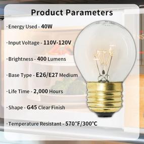 img 2 attached to 🌡️ 4VWIN Medium Refrigerator Incandescent E26 G45: Efficient Cooling Solution for Your Fridge