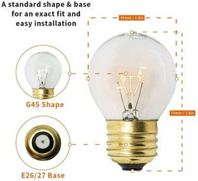 img 3 attached to 🌡️ 4VWIN Medium Refrigerator Incandescent E26 G45: Efficient Cooling Solution for Your Fridge