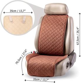 img 2 attached to 🚗 IVICY Suede Car Seat Cover - Soft & Breathable, All-Season, Front Premium Covers with Non-Slip Protection - Universal Fit for Automotive, Van, SUV, Truck - 1 Unit