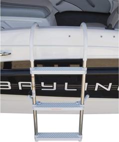 img 1 attached to 🛶 Aluminum Boat Ladder - DotLine 3-Step Gunwale Hook Design