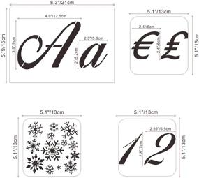 img 3 attached to 🎄 BAPHILE Calligraphy Lowercase Christmas Stencils: Enhance Your Holiday Crafts!