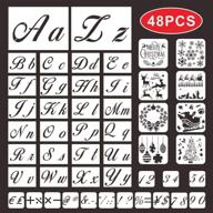 🎄 baphile calligraphy lowercase christmas stencils: enhance your holiday crafts! logo