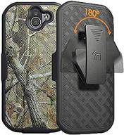 nakedcellphone kyocera duraforce pro 2 case: outdoor camo kickstand cover with belt hip holster logo